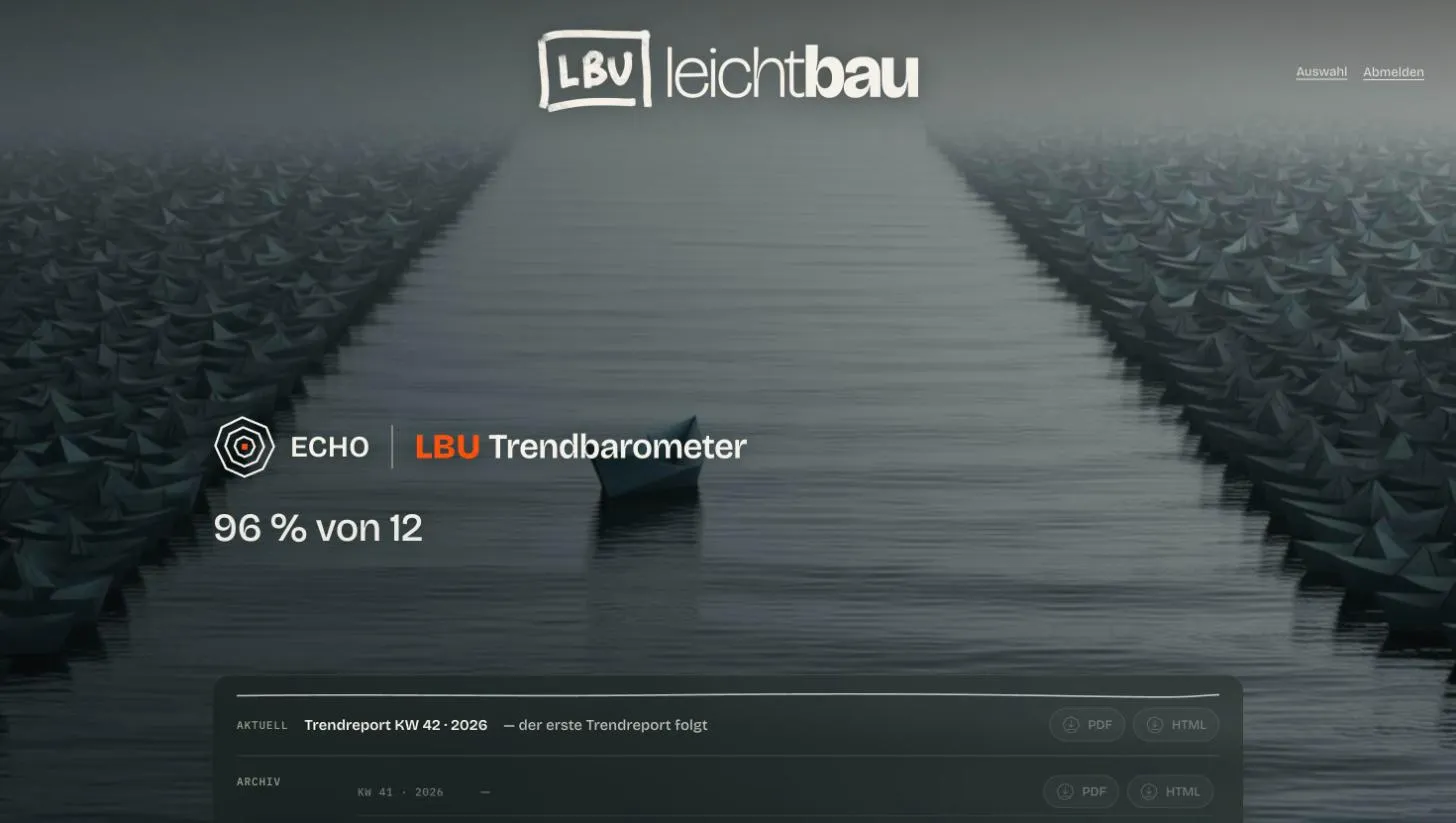 ECHO-Portal: LBU Trendbarometer mit aktuellem Trendreport und Archiv